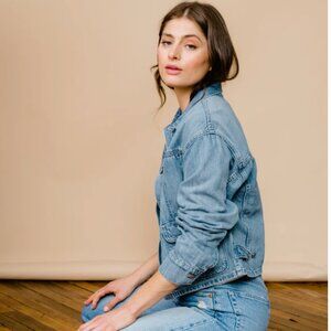 Able Aspen cropped jean jacket